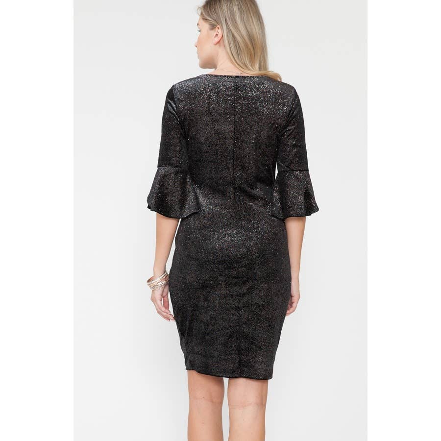 Velvet Cocktail Maternity Bodycon Dress
