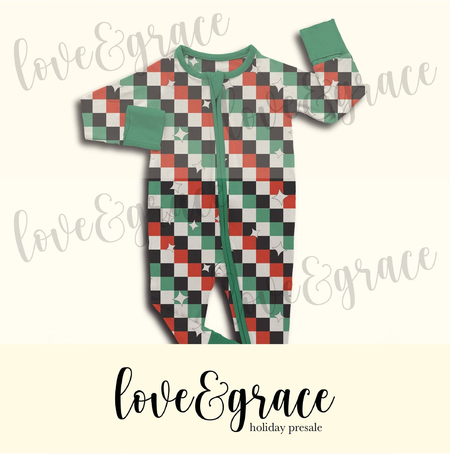 Check the Halls – Bamboo Zip Romper