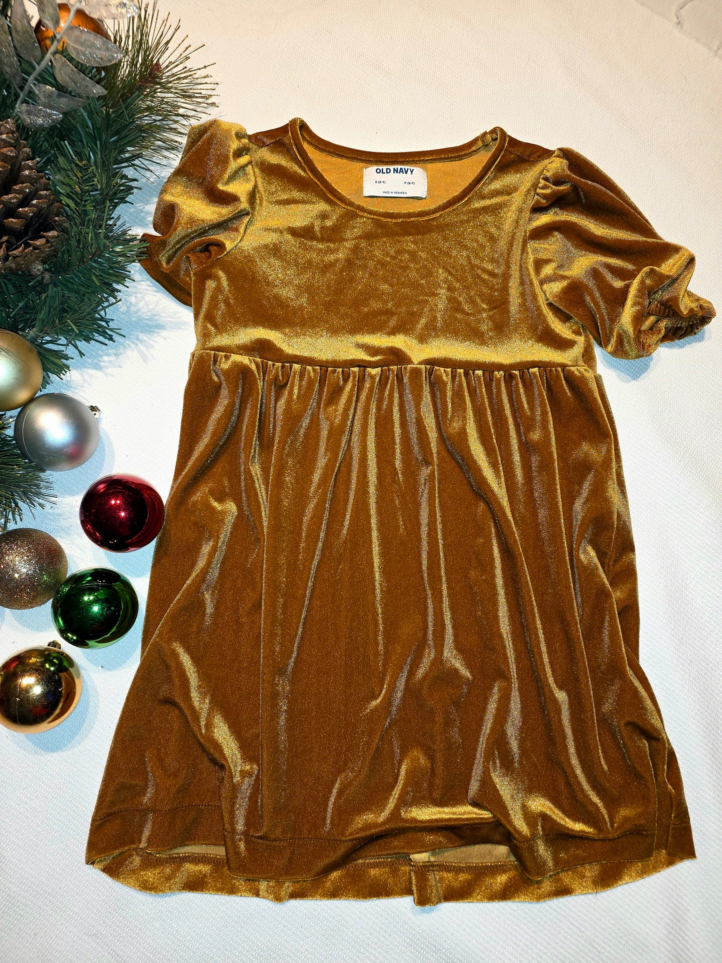 Gold Velvet Dress