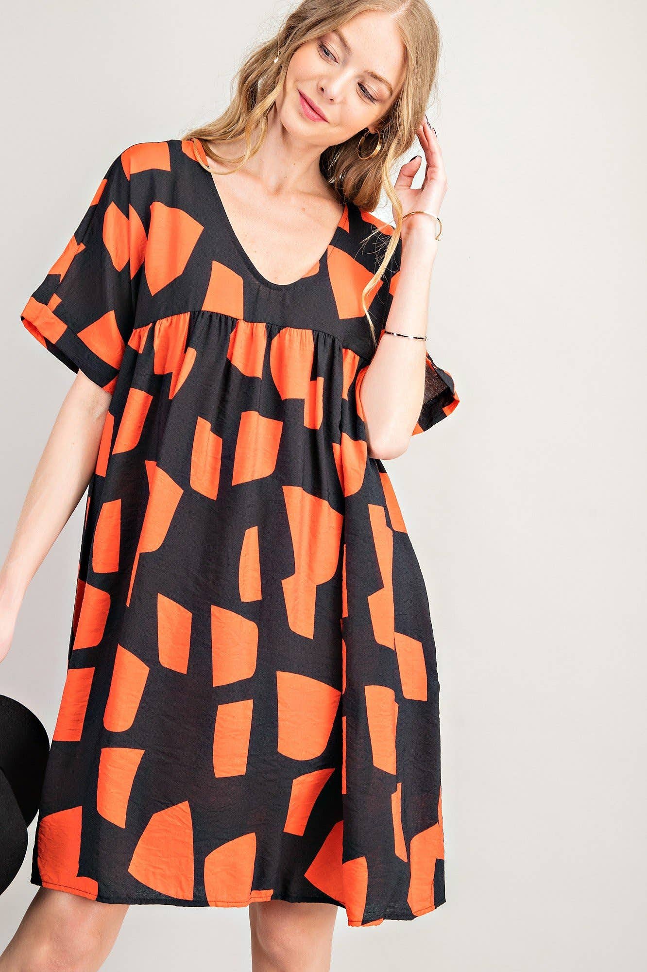 Polka Square Baby Doll Dress