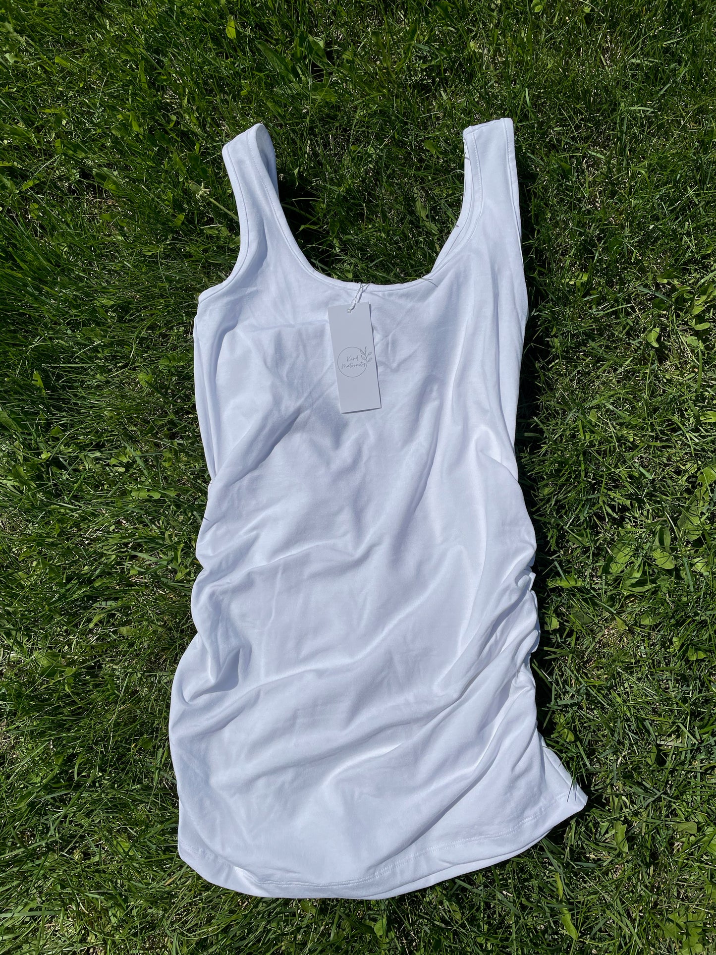 Jersey Maternity Tank - Classic White