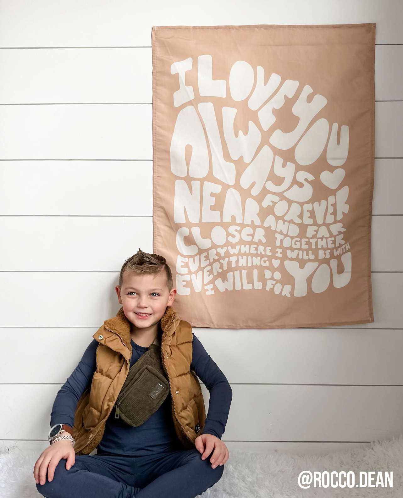 I Love You Always Forever Banner | Fabric Wall Sign