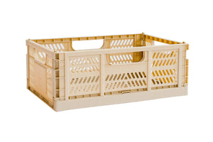 Modern Folding Crate - Large: Sand