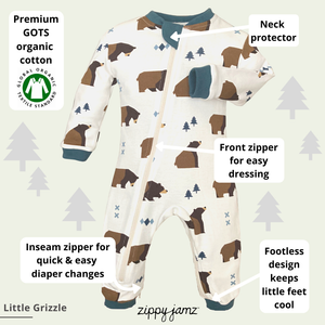 Little Grizzle Footed Pajamas