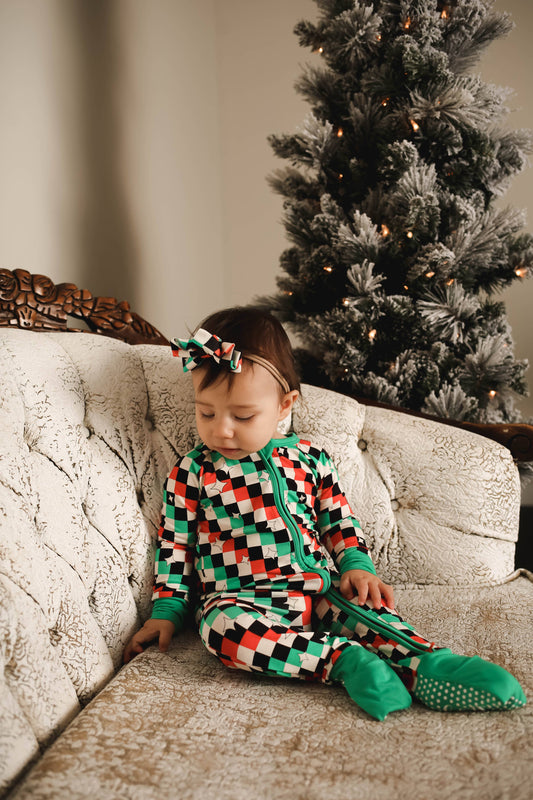 Check the Halls – Bamboo Zip Romper