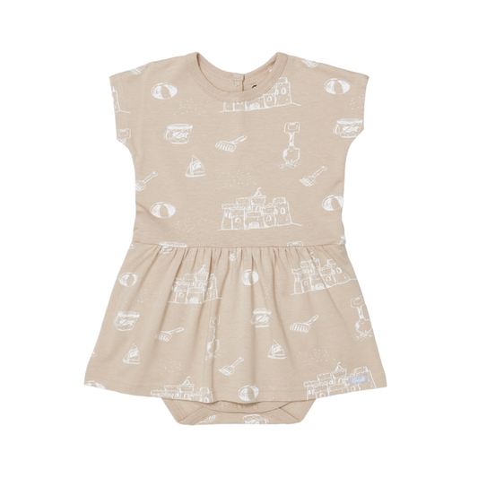 Skirted Romper, Sandcastle