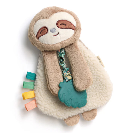 Itzy Lovey™ Plush and Teether Toy-Peyton the sloth