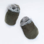 Load image into Gallery viewer, Gus Kids Co. - Olive Corduroy Baby Shoes -fur lined
