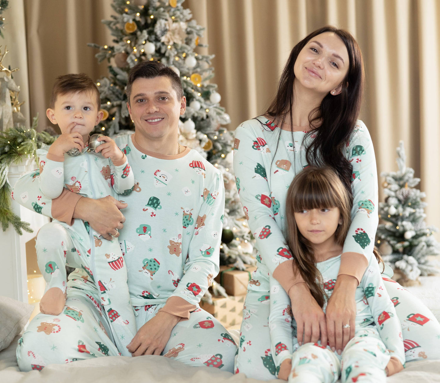 Silkberry Baby Bamboo Long Sleeve Pajama Set – Festive Cocoa