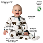 Load image into Gallery viewer, Little Grizzle Footed Pajamas
