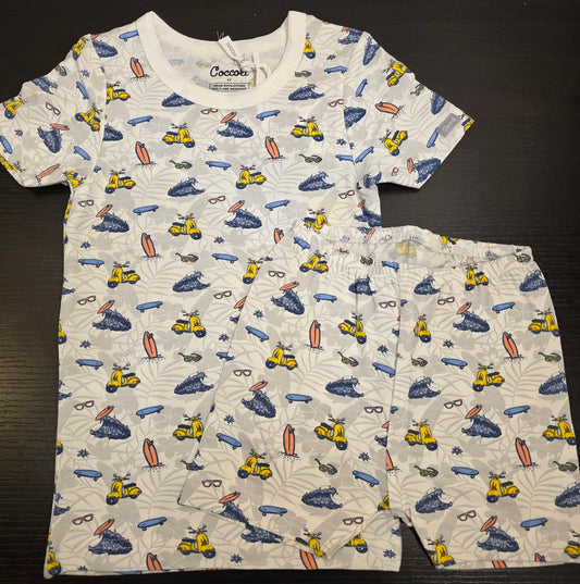 Short-sleeve, 2 pc pajama, surfing