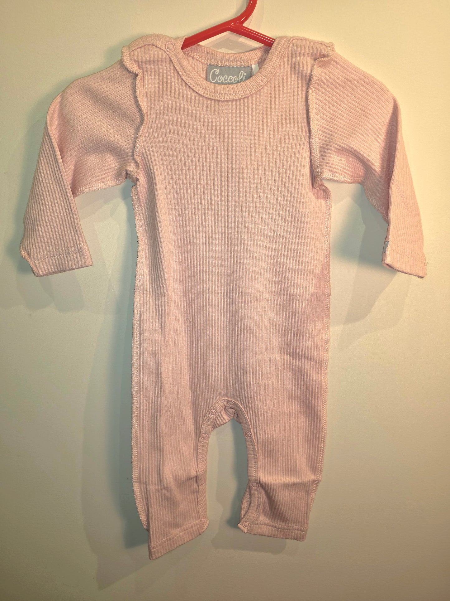 Long sleeve Ribbed, one piece, pink
