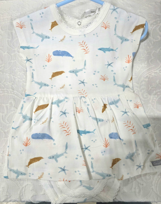 Skirted Romper, ocean