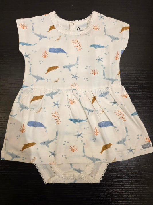Skirted Romper, ocean