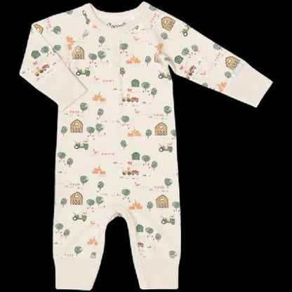 Zipper Footie pajama, farming