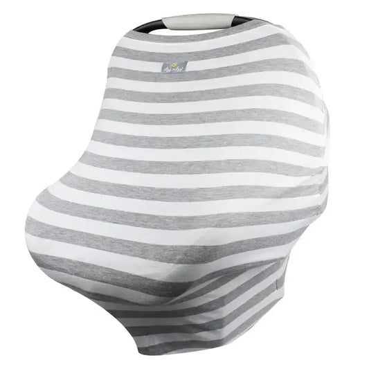 4-in-1 Multi-Use Car Seat + Nursing Cover - Grey Stripe