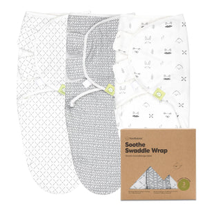 3-Pack SOOTHE Swaddle Wraps (Nordic, One size)