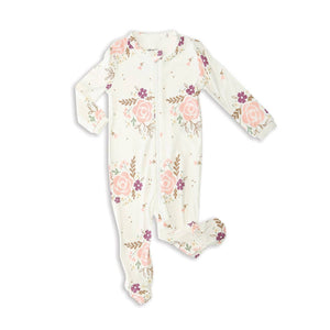 Zip-up Footed Sleeper - Fall Floral