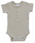 Load image into Gallery viewer, Oatmeal Organic Cotton Ribbed Snap Bodysuit

