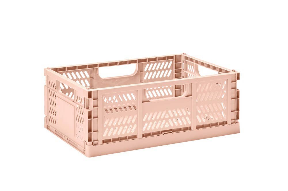 Modern Folding Crate - Large: Clay