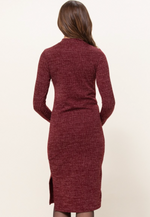 Load image into Gallery viewer, Textured Sweater Knit Side Slit Maternity Bodycon Dress
