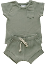 Load image into Gallery viewer, Green Organic Cotton Short Set
