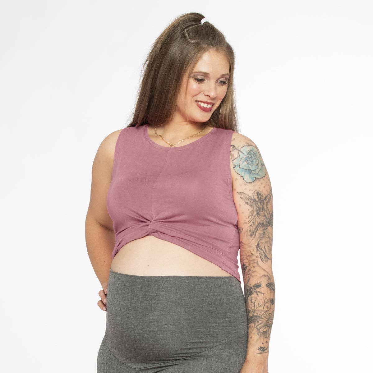 Knotted Cropped Cami - Lilac