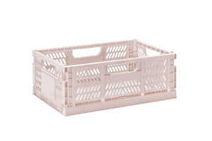 Modern Folding Crate - Medium: Pink