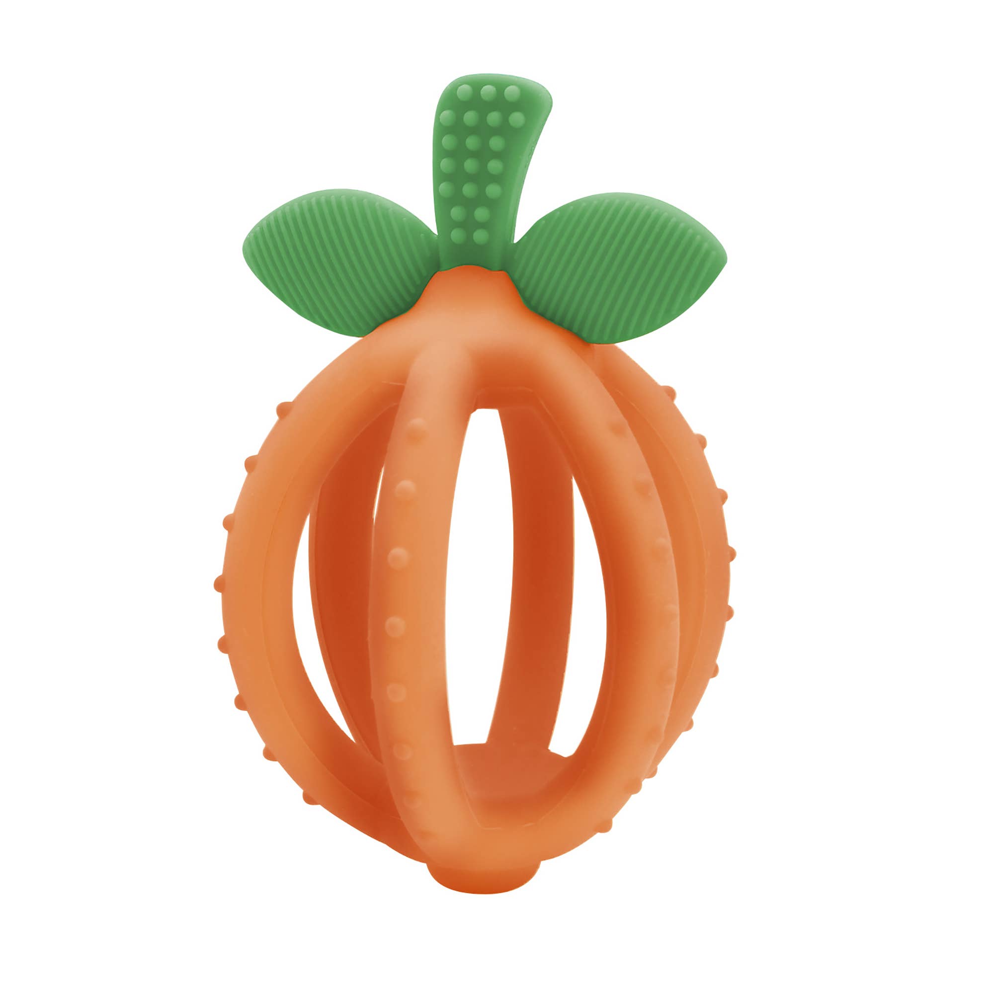 Bitzy Biter Teething Ball Baby Teether- Clementine
