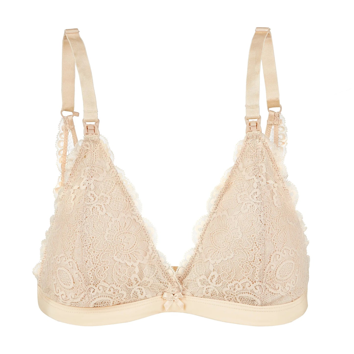 Lace Nursing Bralette - Nude
