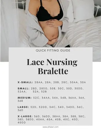 Lace Nursing Bralette - French Grey
