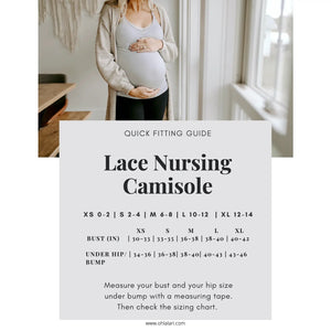 Lace Nursing Camisole - Black