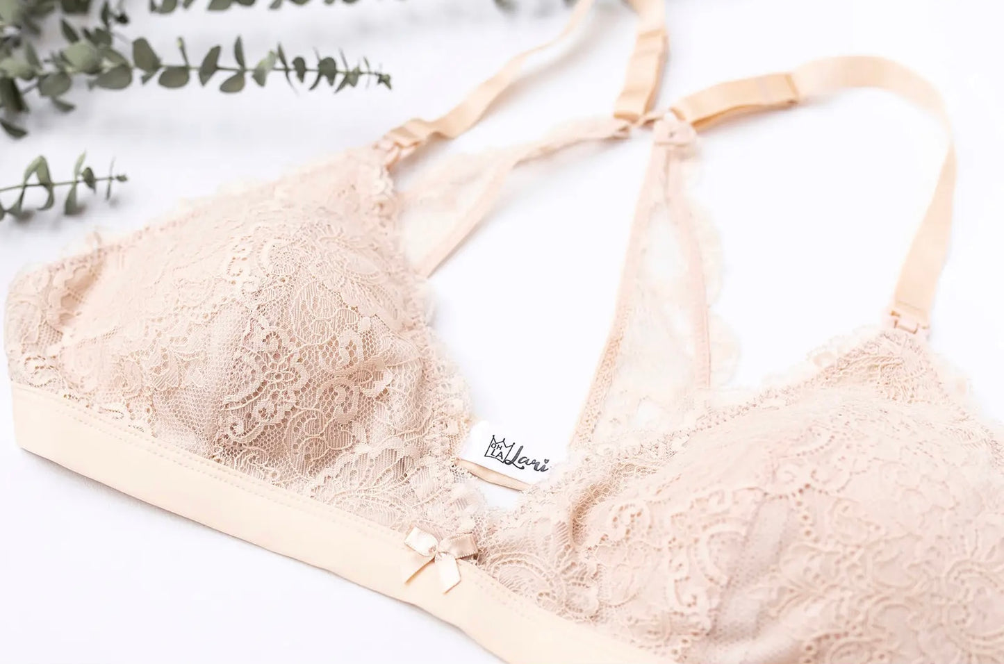 Lace Nursing Bralette - Nude