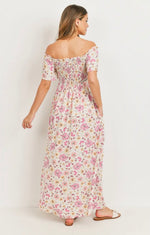 Load image into Gallery viewer, Floral Off Shoulder Maxi Dress
