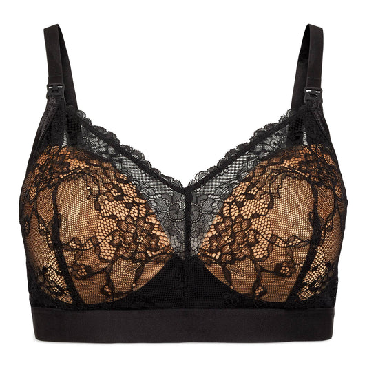 Ooh La La Nursing Bralette- Black/Nude
