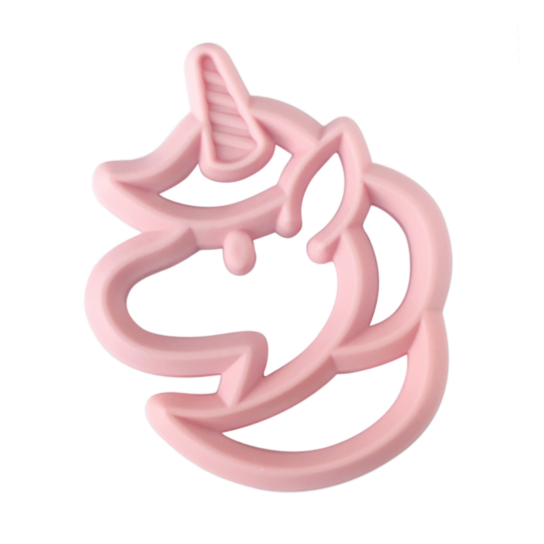 Chew Crew Silicone Baby Teethers-Light Pink Unicorn