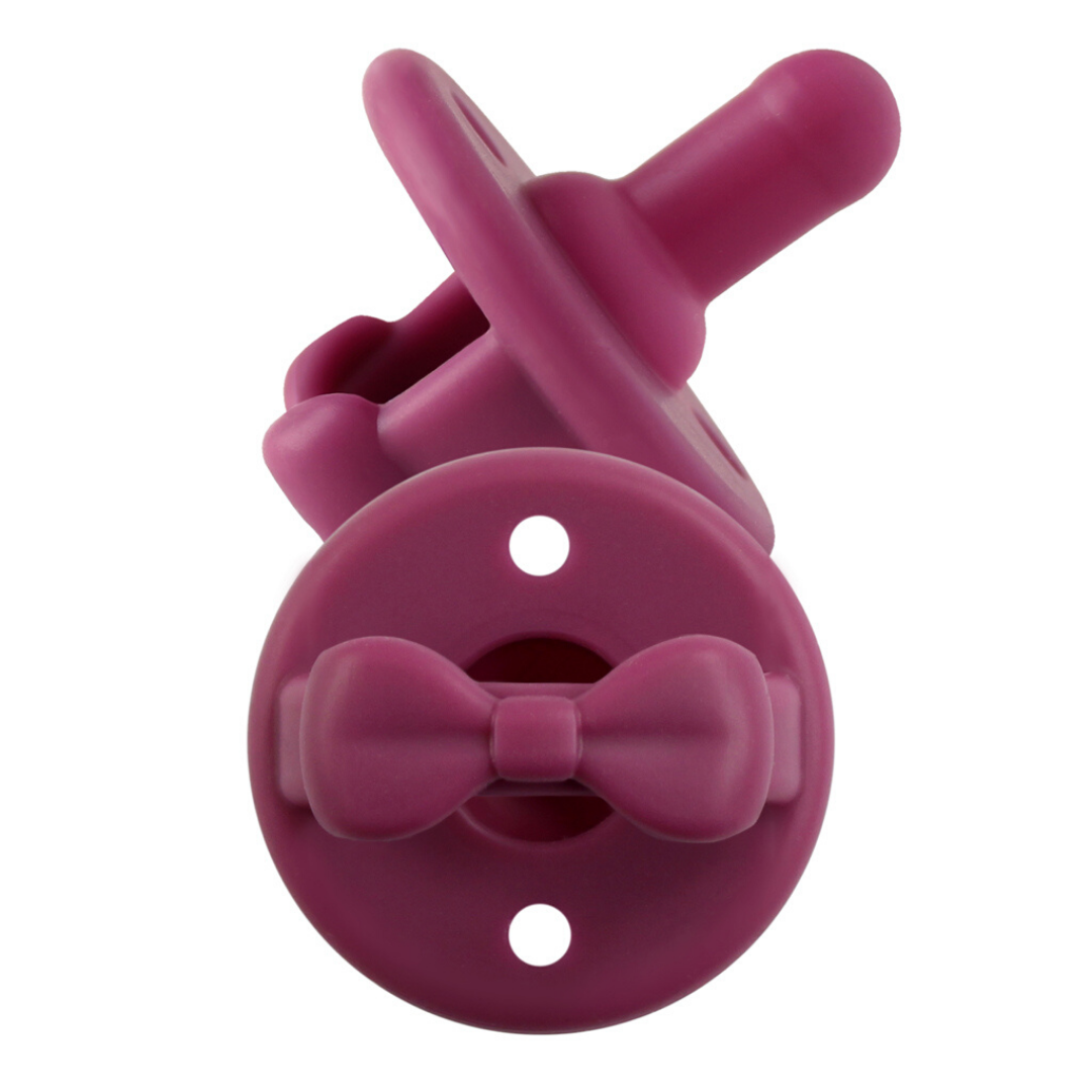 Sweetie Soother Pacifier Set (2 pack)- Sugarplum Bows
